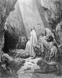 Daniel in the Den of Lions, engraved by Antoine Alphee Piaud
